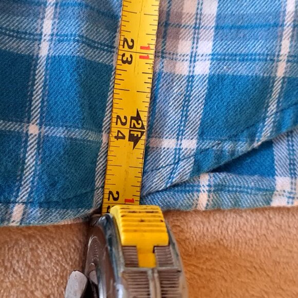 LARGE Flannel plaid button down tops, bundle of 3 - Picture 10 of 16